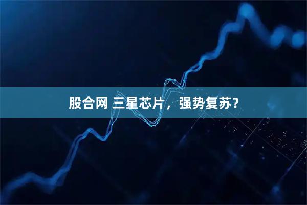 股合网 三星芯片，强势复苏？